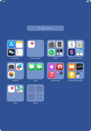 Press the required app.