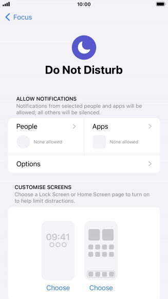 Press People and follow the instructions on the screen to select which contacts you would like to receive calls and notifications from when Do Not Disturb is turned on.