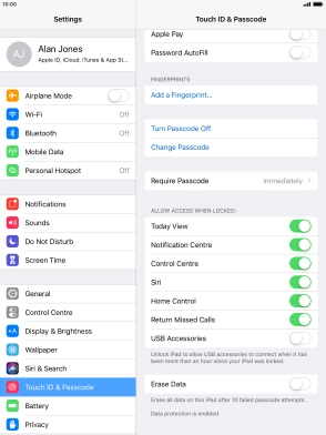 Press the indicator next to 