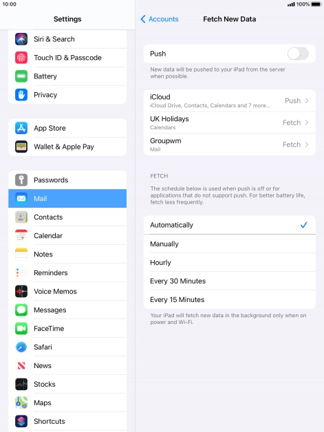 If you turn off the function, press the required setting.