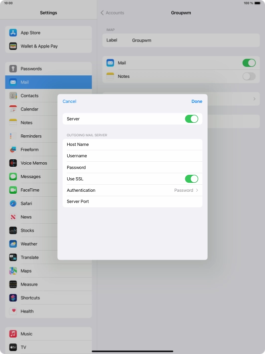 Press Authentication.