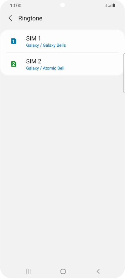 Press the name of the SIM.