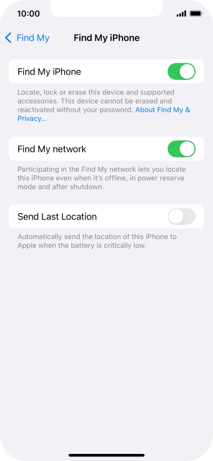 Press the indicator next to 