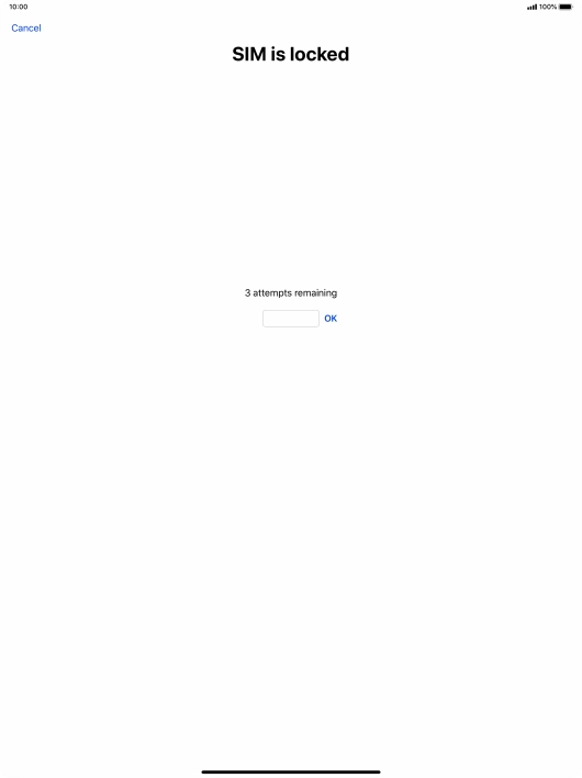 If your SIM is locked, key in your PIN and press OK.