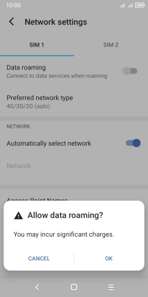 If you turn on the function, press OK.