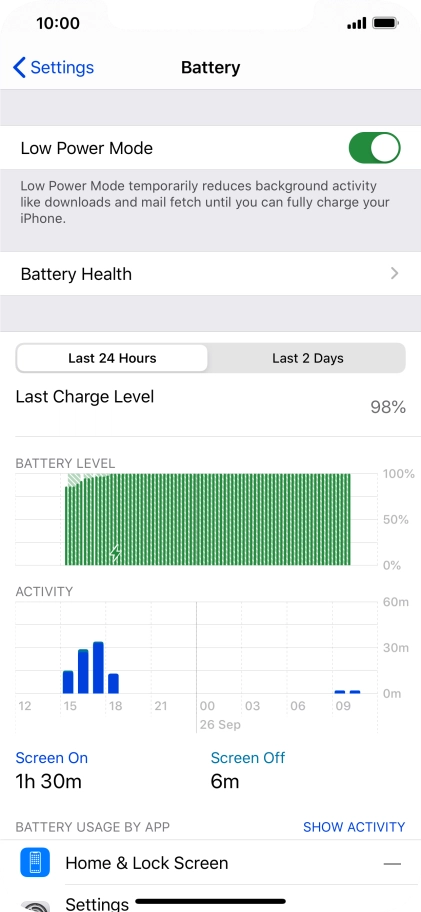 Slide your finger upwards starting from the bottom of the screen to return to the home screen.
