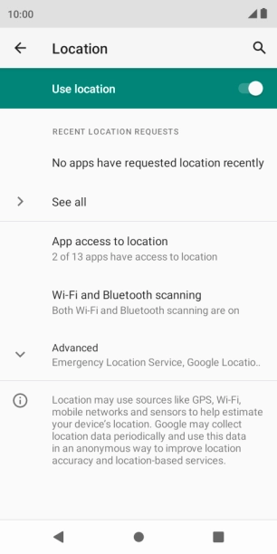 Press App access to location.