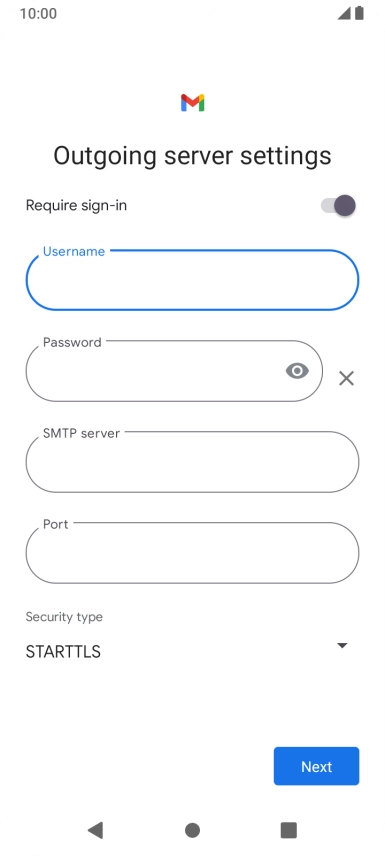Press the field below 