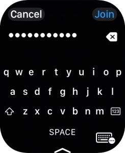 Key in the password for the Wi-Fi network and press Join.