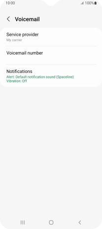 Press Voicemail number.