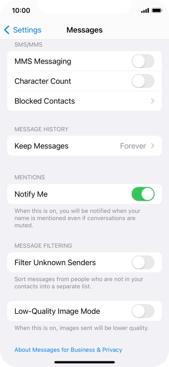 Press the indicator next to 
