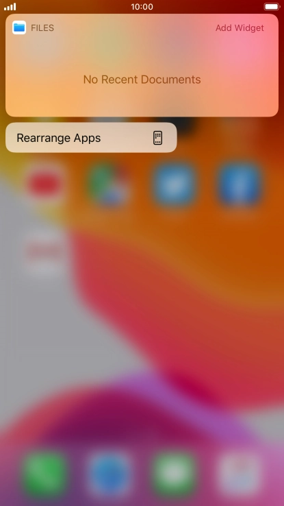 Press Rearrange Apps.