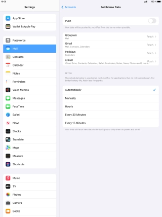 If you turn off the function, press the required setting.