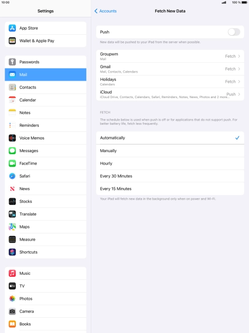 If you turn off the function, press the required setting.