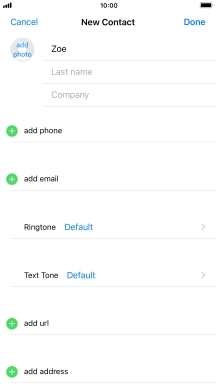 Press Last name and key in the last name.