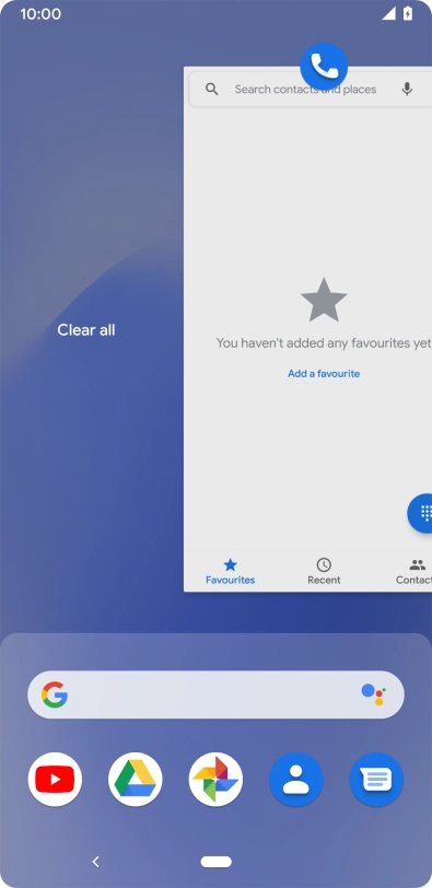 To end one running application, slide your finger upwards on the required application.