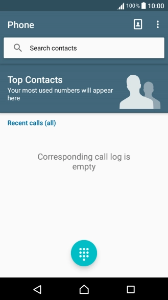 Press the keypad icon.
