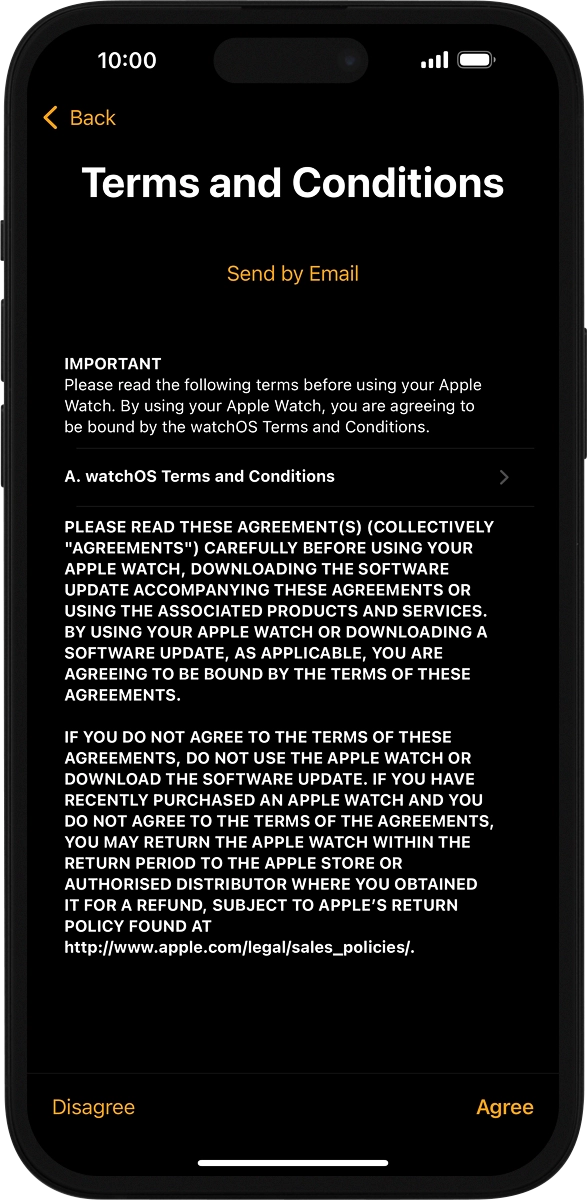 On your phone: Press Agree.