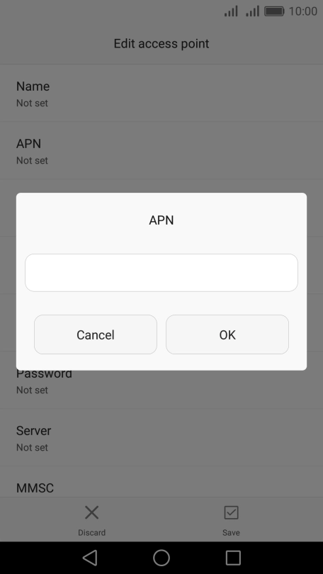 Key in live.vodafone.com and press OK.