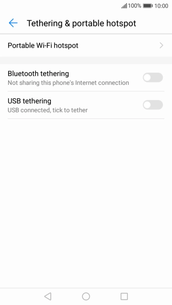 Press Portable Wi-Fi hotspot.