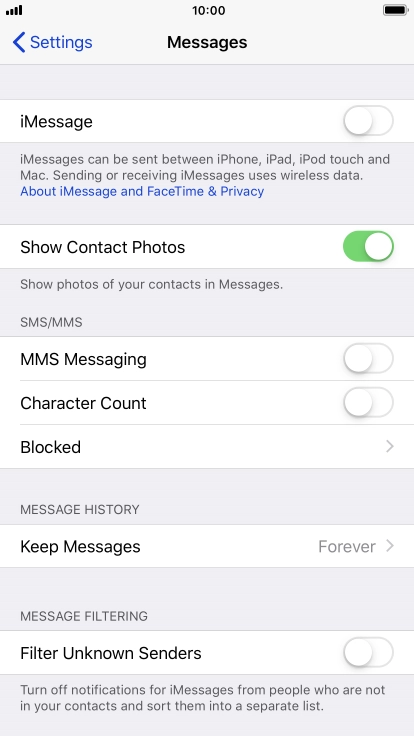 Press the indicator next to 