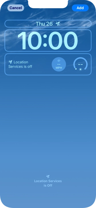 To customise the way the lock screen date is displayed, press the date widget and follow the instructions on the screen to select the required widget display mode.