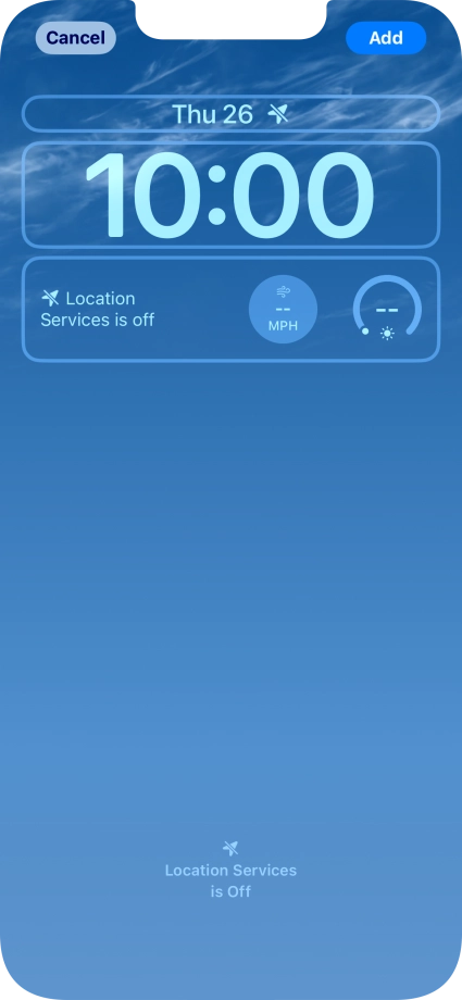 To customise the way the lock screen date is displayed, press the date widget and follow the instructions on the screen to select the required widget display mode.