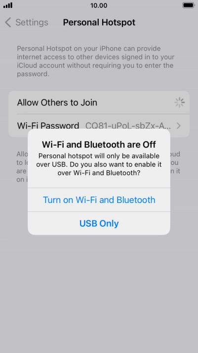 If Wi-Fi is turned off, press Turn on Wi-Fi and Bluetooth.