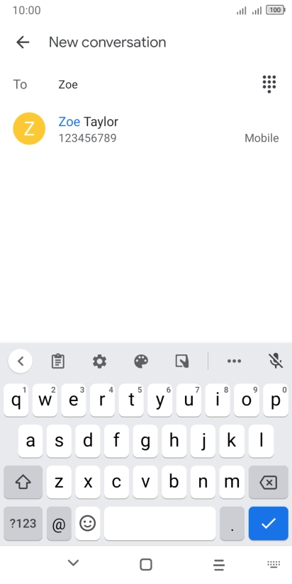 Press the required contact.