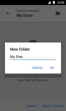 Key in the required name and press OK.