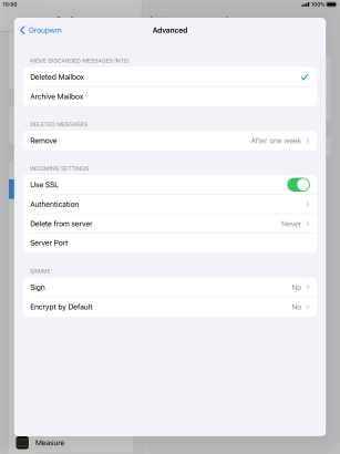 Press the indicator next to 