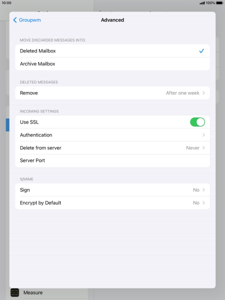 Press the indicator next to 