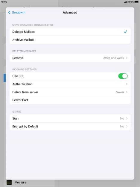 Press the indicator next to 