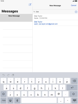 Press the required contact.