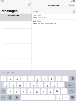 Press the required contact.
