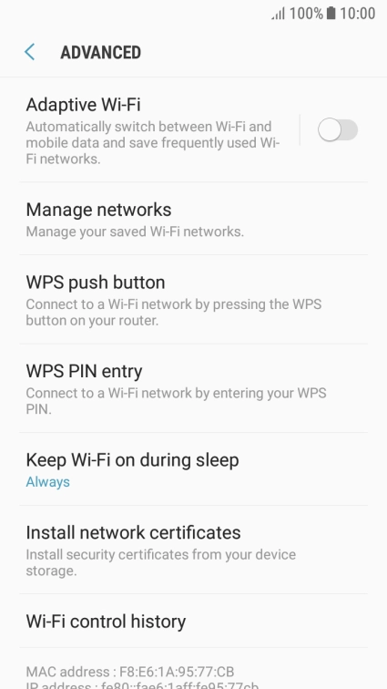Press the indicator next to 