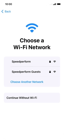 Press the required Wi-Fi network.