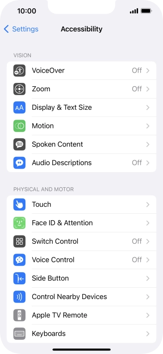 Press the required category below 