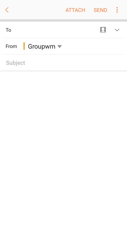 Press the search field and key in the first letters of the recipient's name.