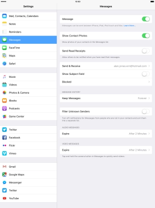 Press the indicator next to 