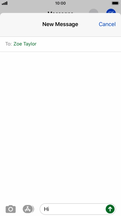 Press the send icon.