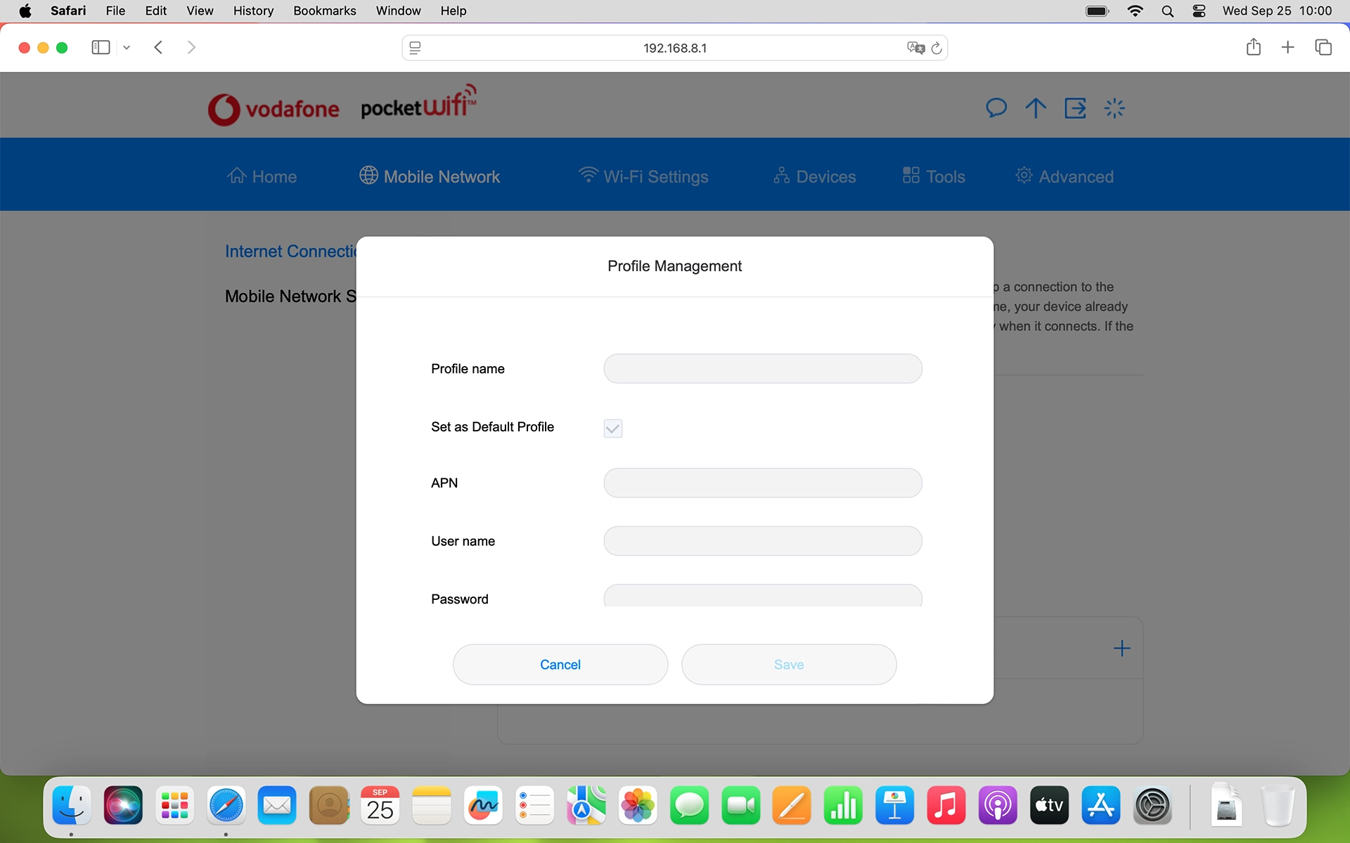 Click the field next to 