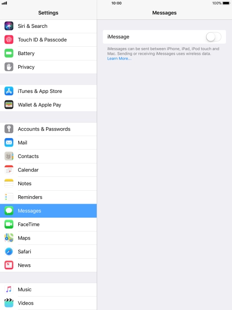 Press the indicator next to 