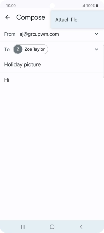 Press Attach file and go to the required folder.
