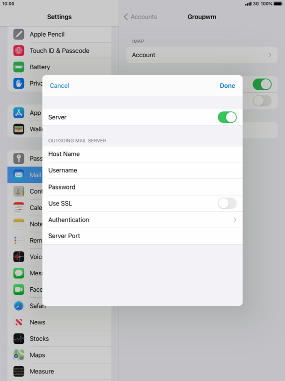 Press Authentication.