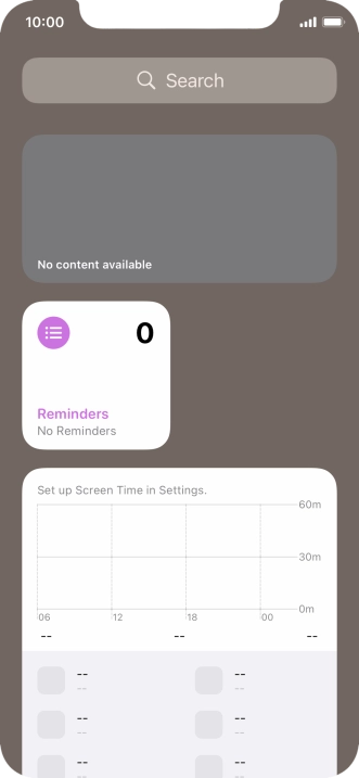 Press and hold the required Widget Stack.