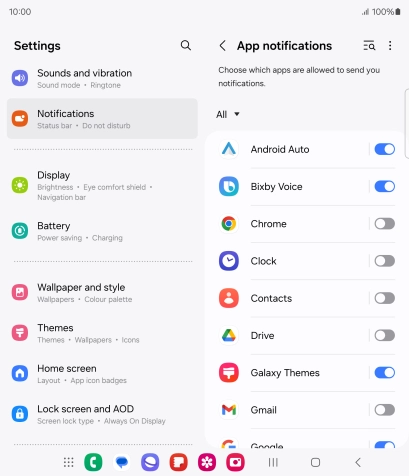 Press the drop down list.