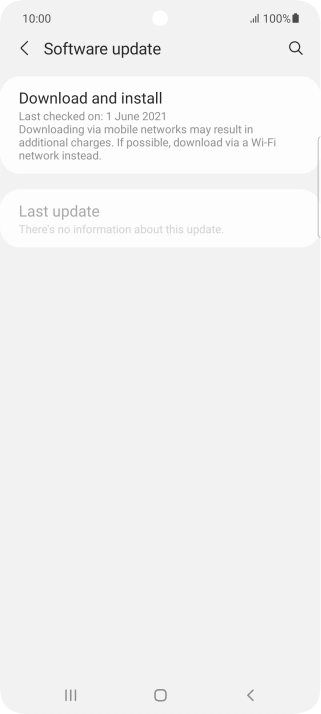 Press Download and install. If a new software version is available, it's displayed. Follow the instructions on the screen to update the phone software.