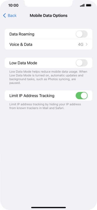 Press the indicator next to 