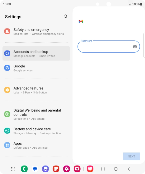 Press the field below 